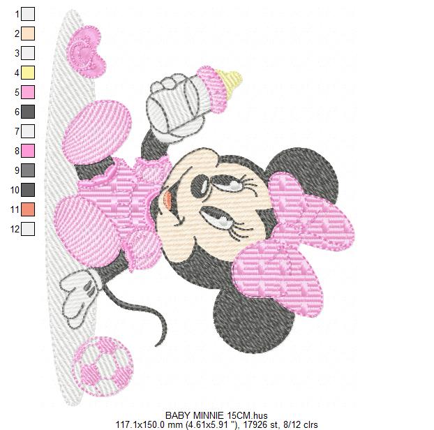 Minnie embroidery design - Minnie Mouse machine embroidery pattern - Baby Girl file - Instant digital download pes jef dst (Copy) Marcia Embroidery