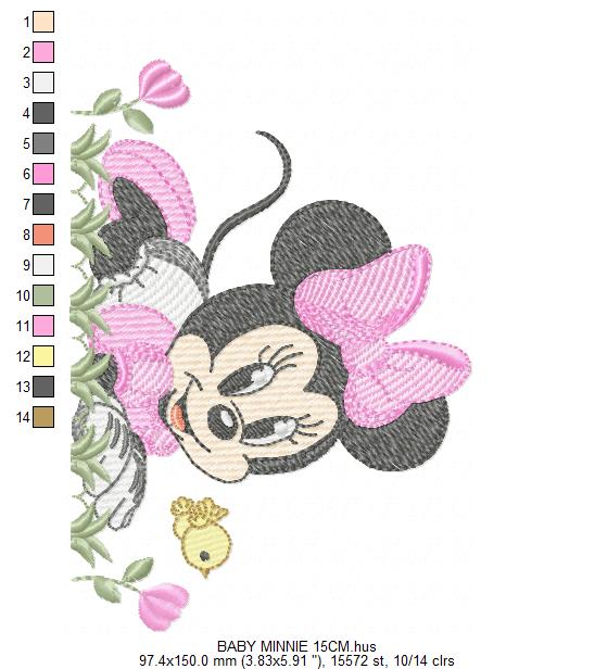 Minnie embroidery design - Minnie Mouse machine embroidery pattern - Baby Girl file - Instant digital download pes jef dst (Copy) Marcia Embroidery