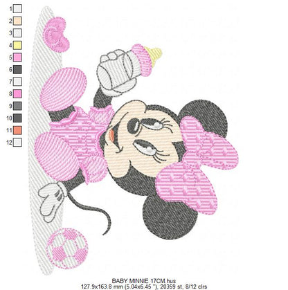 Minnie embroidery design - Minnie Mouse machine embroidery pattern - Baby Girl file - Instant digital download pes jef dst (Copy) Marcia Embroidery