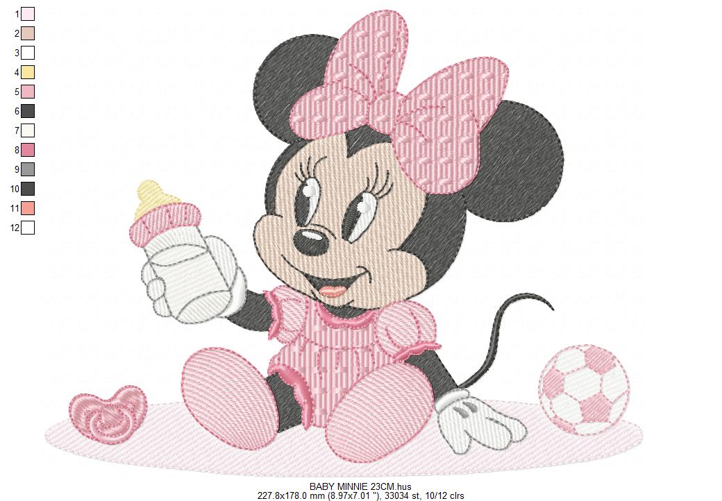 Minnie embroidery design - Minnie Mouse machine embroidery pattern - Baby Girl file - Instant digital download pes jef dst (Copy) Marcia Embroidery