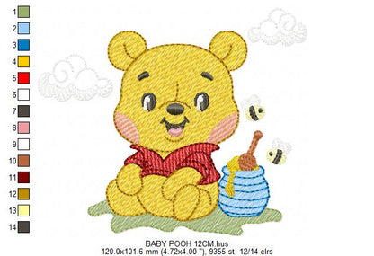 Teddy Bear embroidery designs - Baby boy toy machine embroidery pattern - Cute Bear with bow tie file - Instant digital download pes jef dst (Copy) Marcia Embroidery