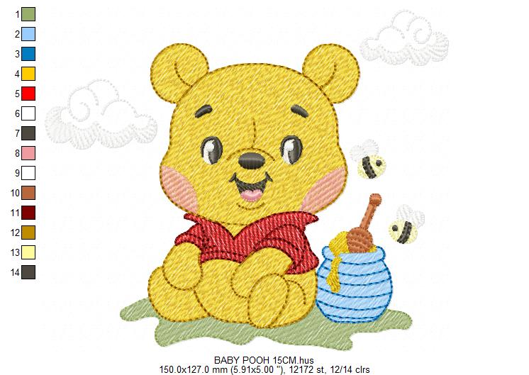 Teddy Bear embroidery designs - Baby boy toy machine embroidery pattern - Cute Bear with bow tie file - Instant digital download pes jef dst (Copy) Marcia Embroidery
