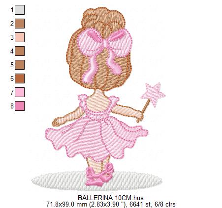 Ballerina embroidery designs - Ballet dancer machine embroidery pattern - Baby girl file - Instant download (Copy) Marcia Embroidery