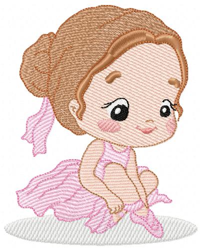 Ballerina embroidery design - Ballet dancer with tutu machine embroidery pattern - Baby girl file - Instant download pes jef dst Marcia Embroidery