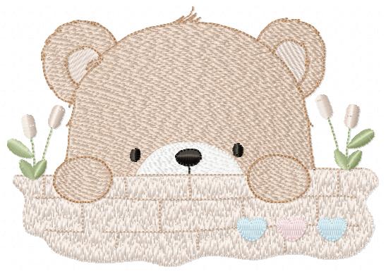 Peekaboo Teddy Bear embroidery designs - Baby boy Bear machine pattern - Baby Boy file (Digital download)
