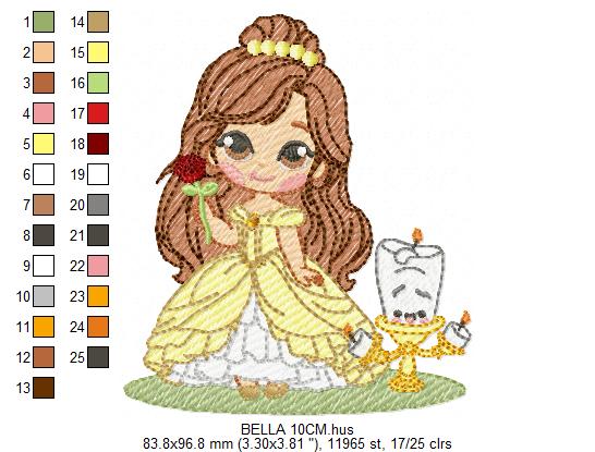 Bella embroidery design - Disney Princess machine embroidery patterns - Baby Girl Princess design - Instant digital download (Copy) (Copy) (Copy) Marcia Embroidery