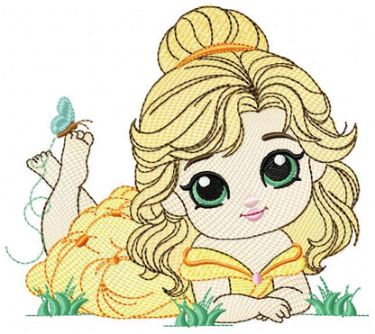 Belle embroidery designs - Disney Princess machine embroidery patterns - Baby girl file - Instant digital download pes jef dst exp hus vp3 - Marcia Embroidery