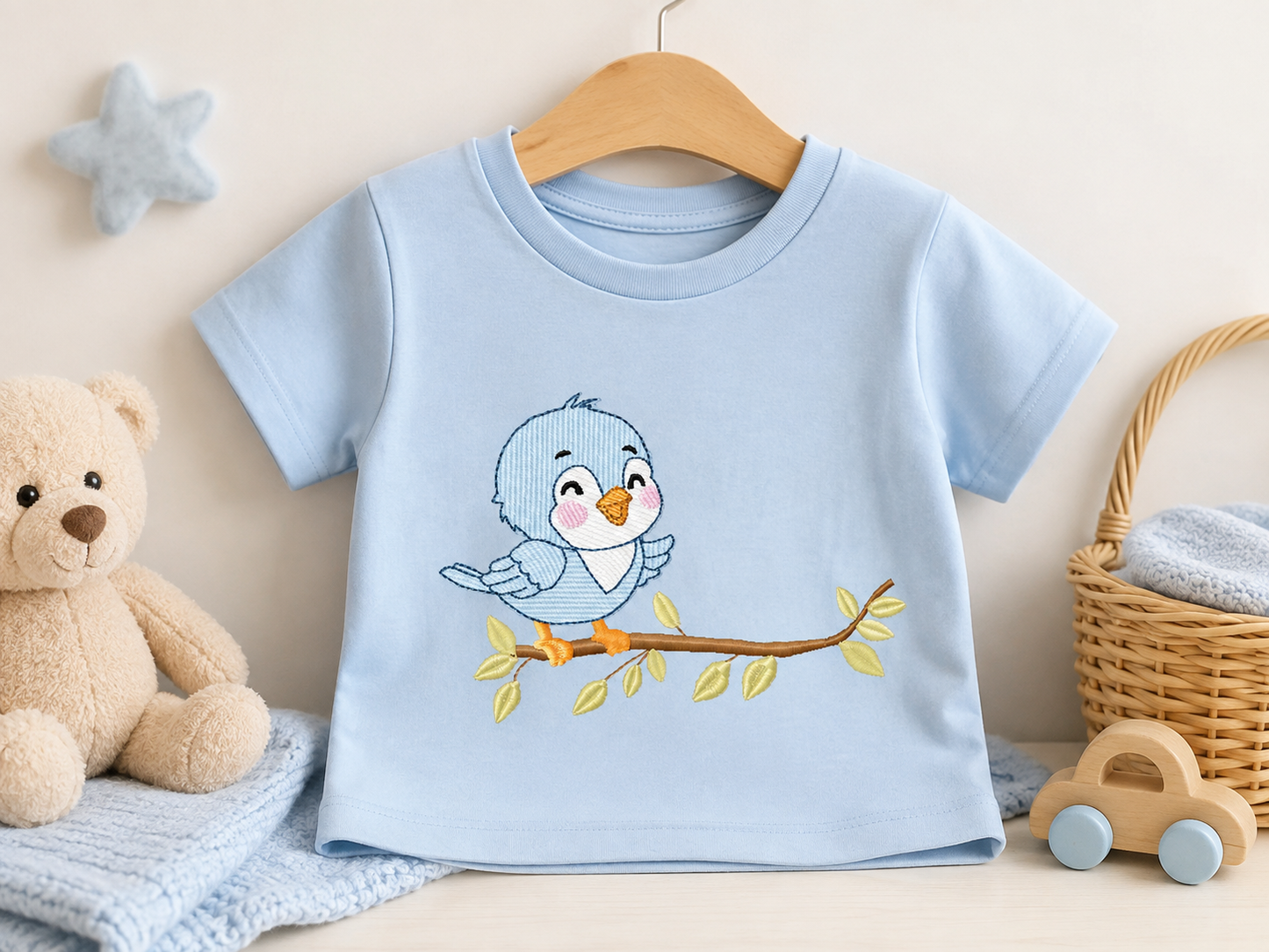 Bird embroidery design - Baby Boy Bird machine embroidery pattern - Family Couple with flowers file - Instant digital download pes jef