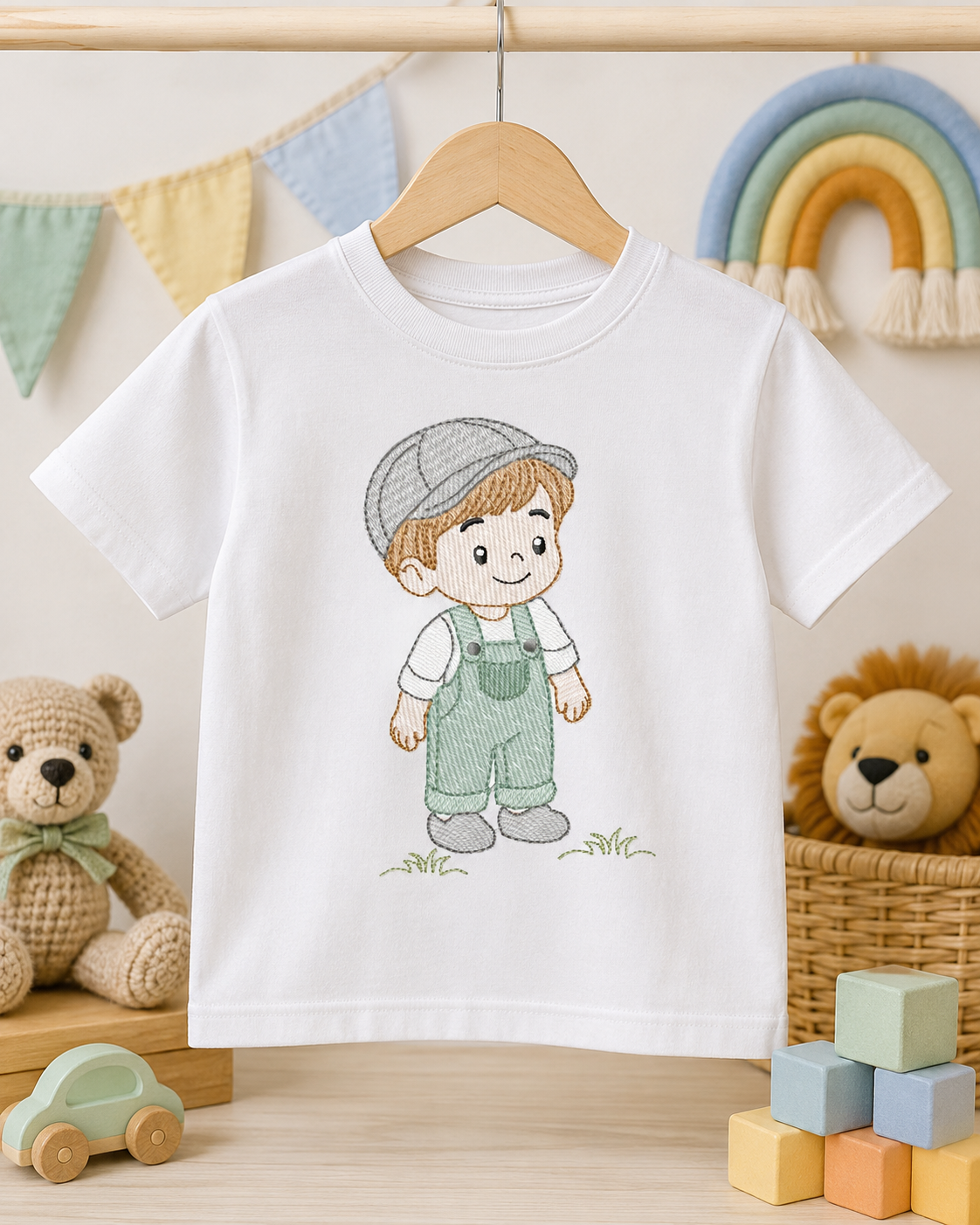 Baby boy embroidery design - Toddlers machine embroidery pattern - kid embroidery file - Digital Download