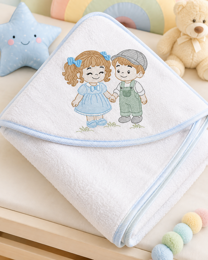 Baby boy and girl embroidery design - Brother and Sister embroidery designs machine embroidery pattern - kid embroidery file - children toddler - Digital download