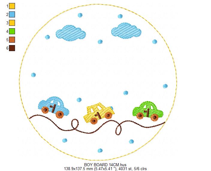 Monogram Frame embroidery design - Boy Birth Announcement machine embroidery pattern - Instant digital download pes jef