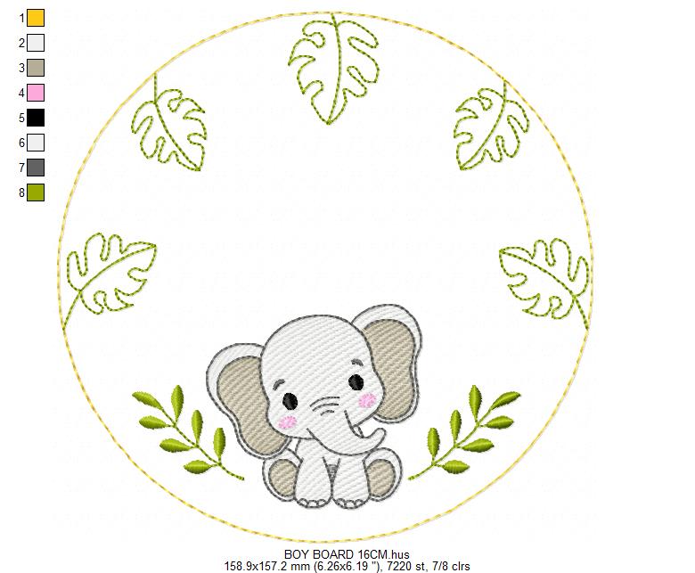 Monogram Frame embroidery design - Boy Birth Announcement machine embroidery pattern - Instant digital download pes jef