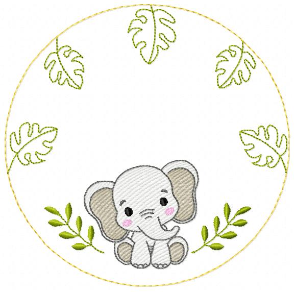 Monogram Frame embroidery design - Boy Birth Announcement machine embroidery pattern - Instant digital download pes jef