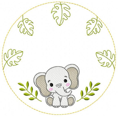 Monogram Frame embroidery design - Boy Birth Announcement machine embroidery pattern - Instant digital download pes jef