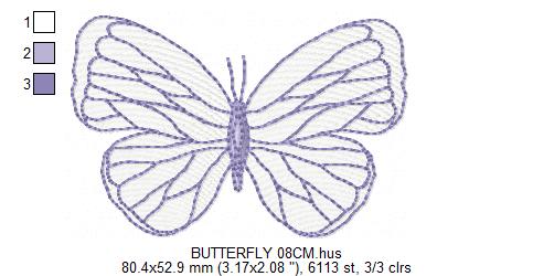 Butterfly embroidery design - Delicate butterfly with hearts machine embroidery pattern - Baby Girl file - Instant digital download pes jef dst (Copy) Marcia Embroidery
