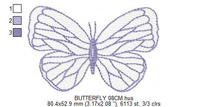 Butterfly embroidery design - Delicate butterfly with hearts machine embroidery pattern - Baby Girl file - Instant digital download pes jef dst (Copy) Marcia Embroidery