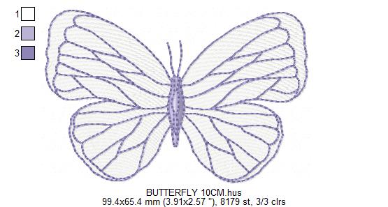 Butterfly embroidery design - Delicate butterfly with hearts machine embroidery pattern - Baby Girl file - Instant digital download pes jef dst (Copy) Marcia Embroidery
