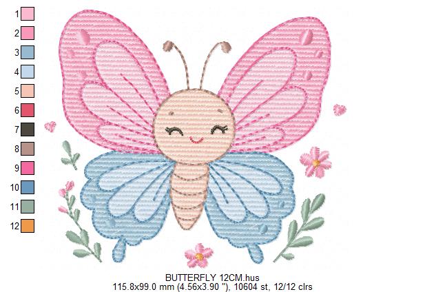 Mini Butterfly embroidery design - Delicate small butterfly machine embroidery pattern - Mini embroidery file - Instant digital download pes (Copy) Marcia Embroidery