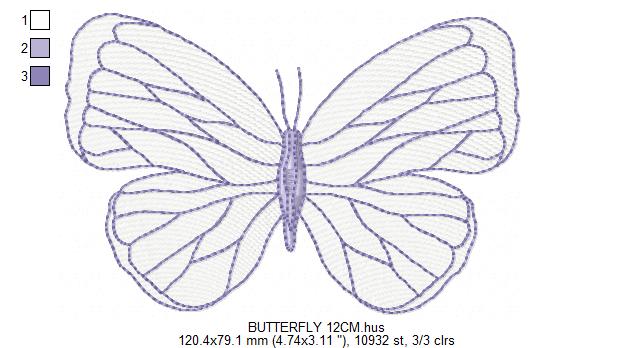 Butterfly embroidery design - Delicate butterfly with hearts machine embroidery pattern - Baby Girl file - Instant digital download pes jef dst (Copy) Marcia Embroidery