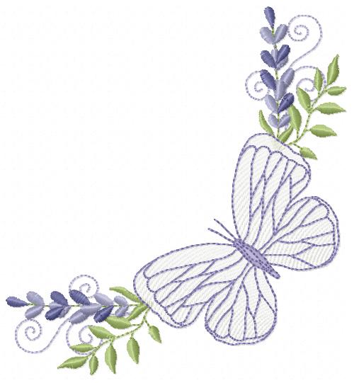 Butterfly embroidery design - Delicate butterfly with laurel frame machine embroidery pattern - Baby Girl file - Instant digital download pes jef dst (Copy) Marcia Embroidery