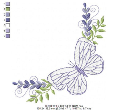 Butterfly embroidery design - Delicate butterfly with laurel frame machine embroidery pattern - Baby Girl file - Instant digital download pes jef dst (Copy) Marcia Embroidery