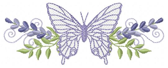 Butterfly embroidery design - Delicate butterfly with laurel frame machine embroidery pattern - Baby Girl file - Instant digital download pes jef dst (Copy) (Copy) Marcia Embroidery