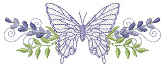 Butterfly embroidery design - Delicate butterfly with laurel frame machine embroidery pattern - Baby Girl file - Instant digital download pes jef dst (Copy) (Copy) Marcia Embroidery