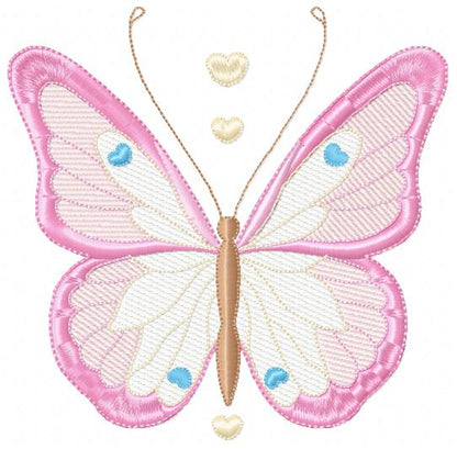 Butterfly embroidery design - Delicate butterfly with flowers machine embroidery pattern - Baby Girl file - Instant digital download pes (Copy) Marcia Embroidery