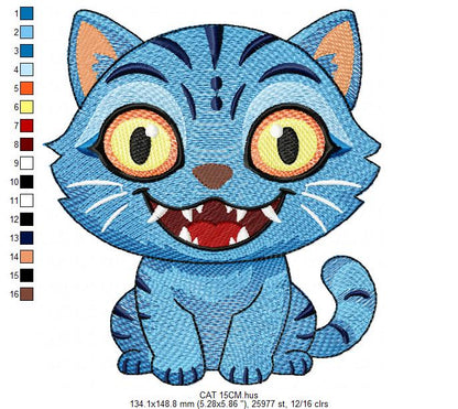 Cat KPop Demon Hunters embroidery design - Kpop Warriors machine embroidery patterns - Baby girl file - Instant digital download (Copy) Marcia Embroidery