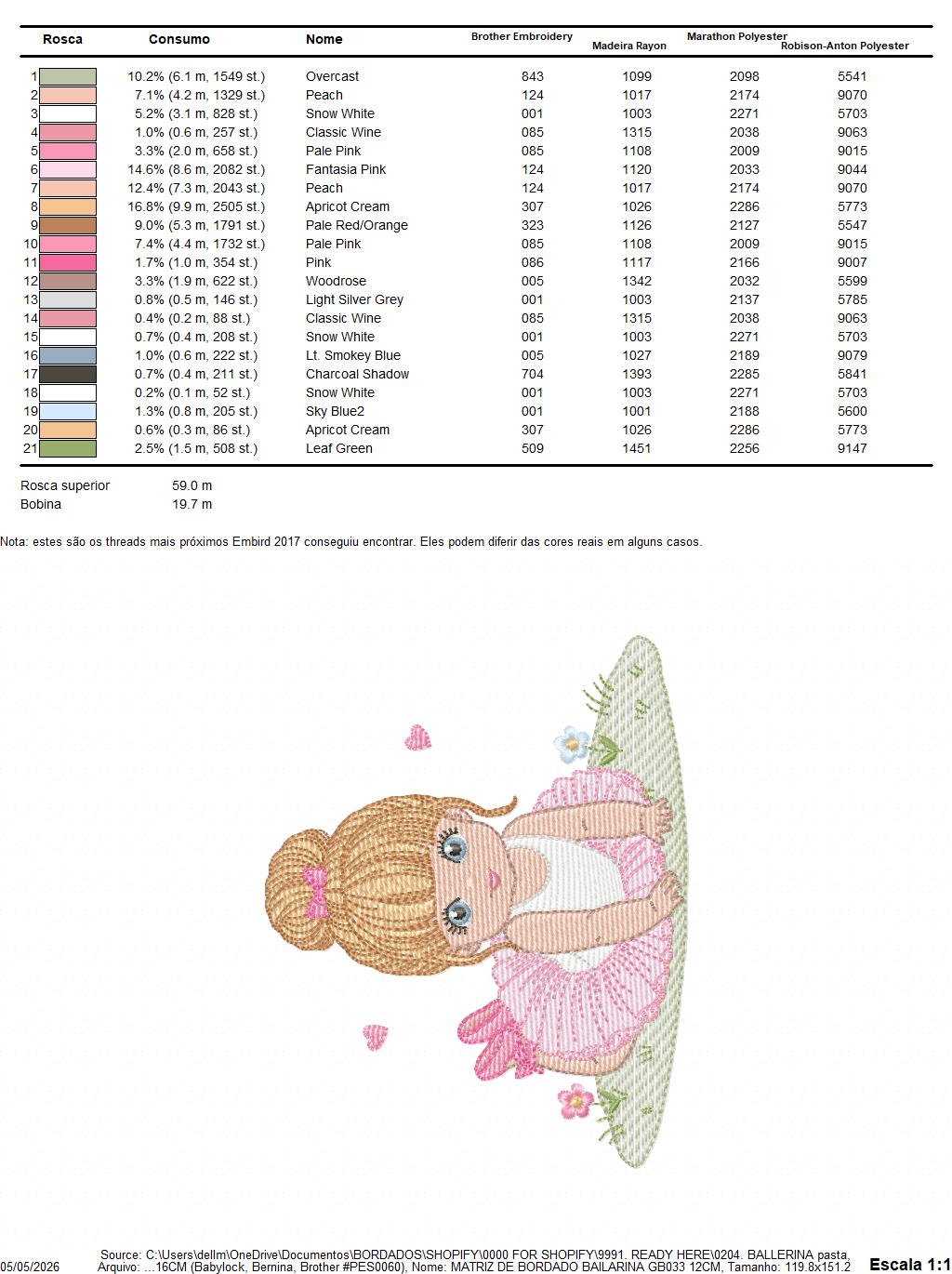 Ballerina embroidery design - Ballet dancer with tutu machine embroidery pattern - Baby girl file - Instant download pes jef dst Marcia Embroidery