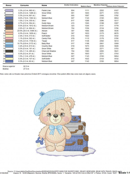 Bear with toys embroidery designs - Bear embroidery design machine embroidery pattern - Baby boy embroidery file - instant download train (Copy) Marcia Embroidery