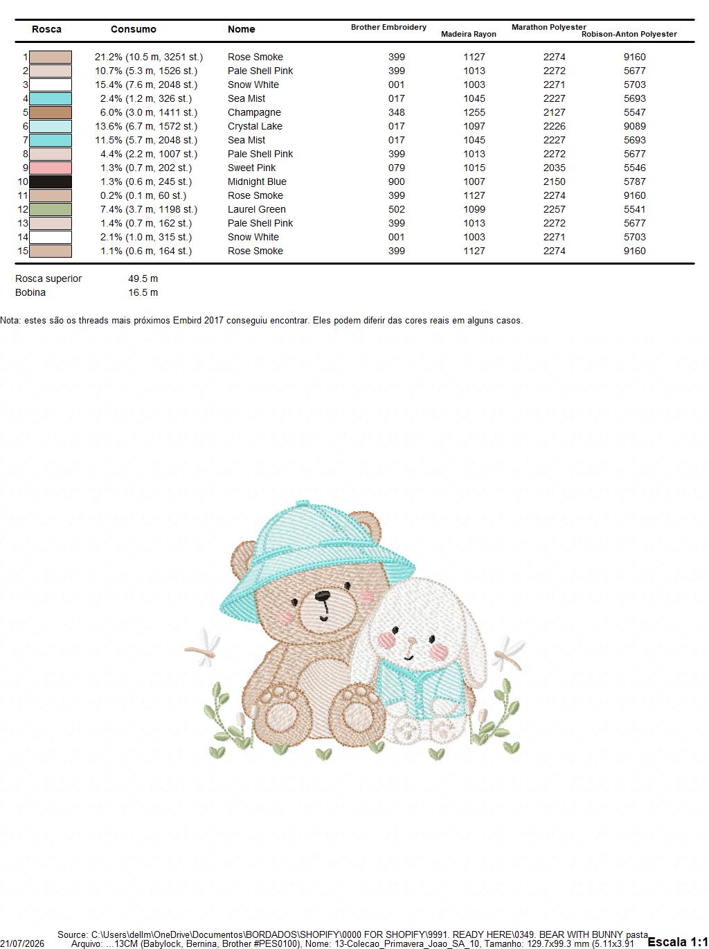Teddy Bear embroidery designs - Baby boy Bear with rabbit machine pattern - Cute Teddy Bear with blue hat