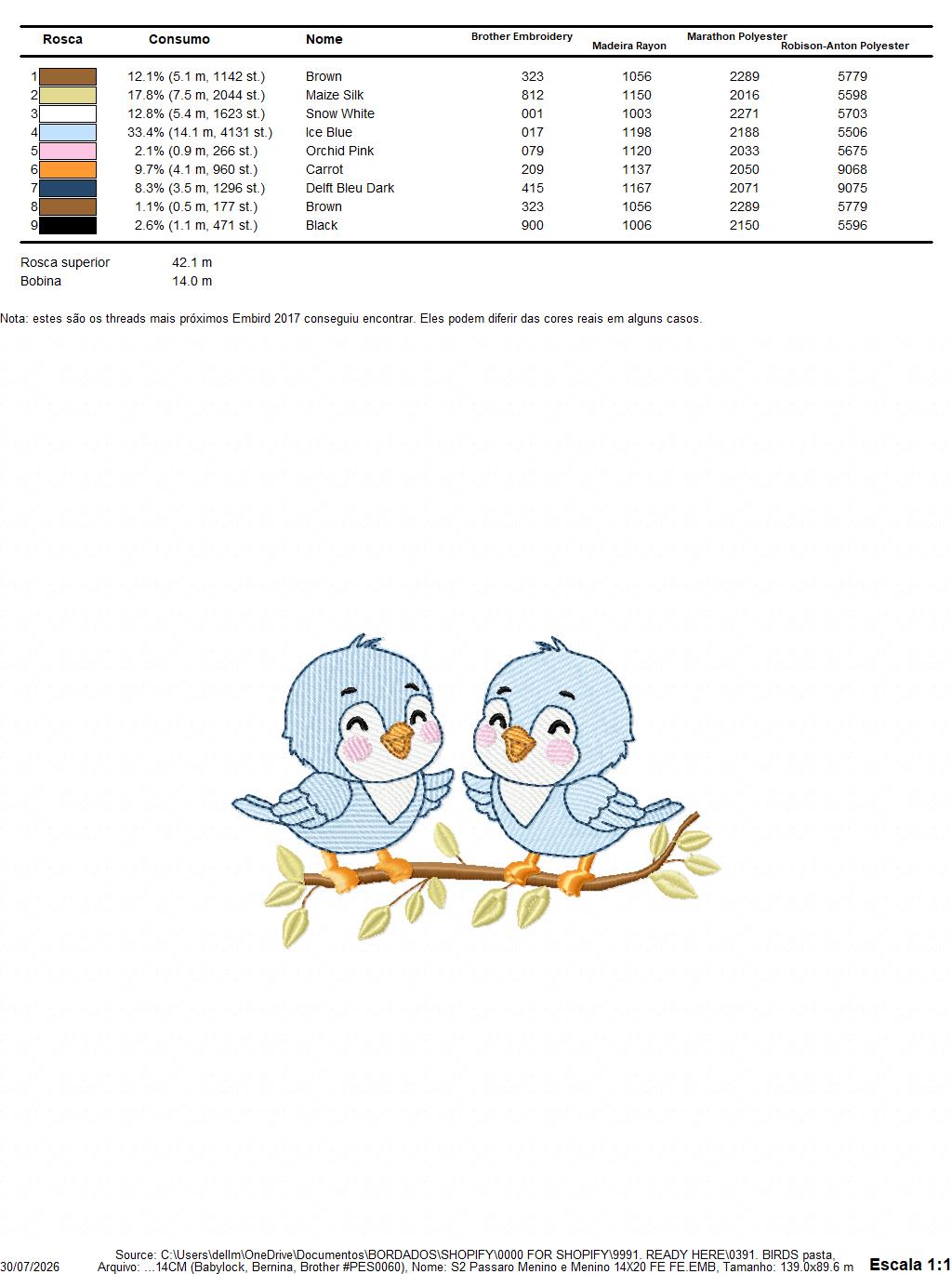 Birds embroidery design - Bird Brothers machine embroidery pattern - Family Couple with flowers file - Instant digital download pes jef