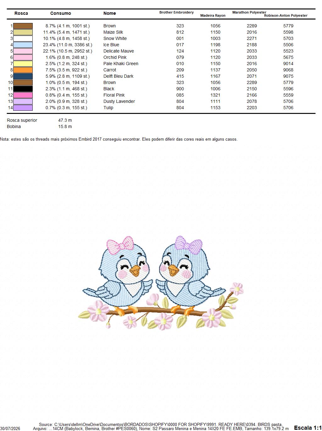 Girl Birds embroidery design - Sisters Birds machine embroidery pattern - Family Bird with flowers file - Instant digital download pes jef