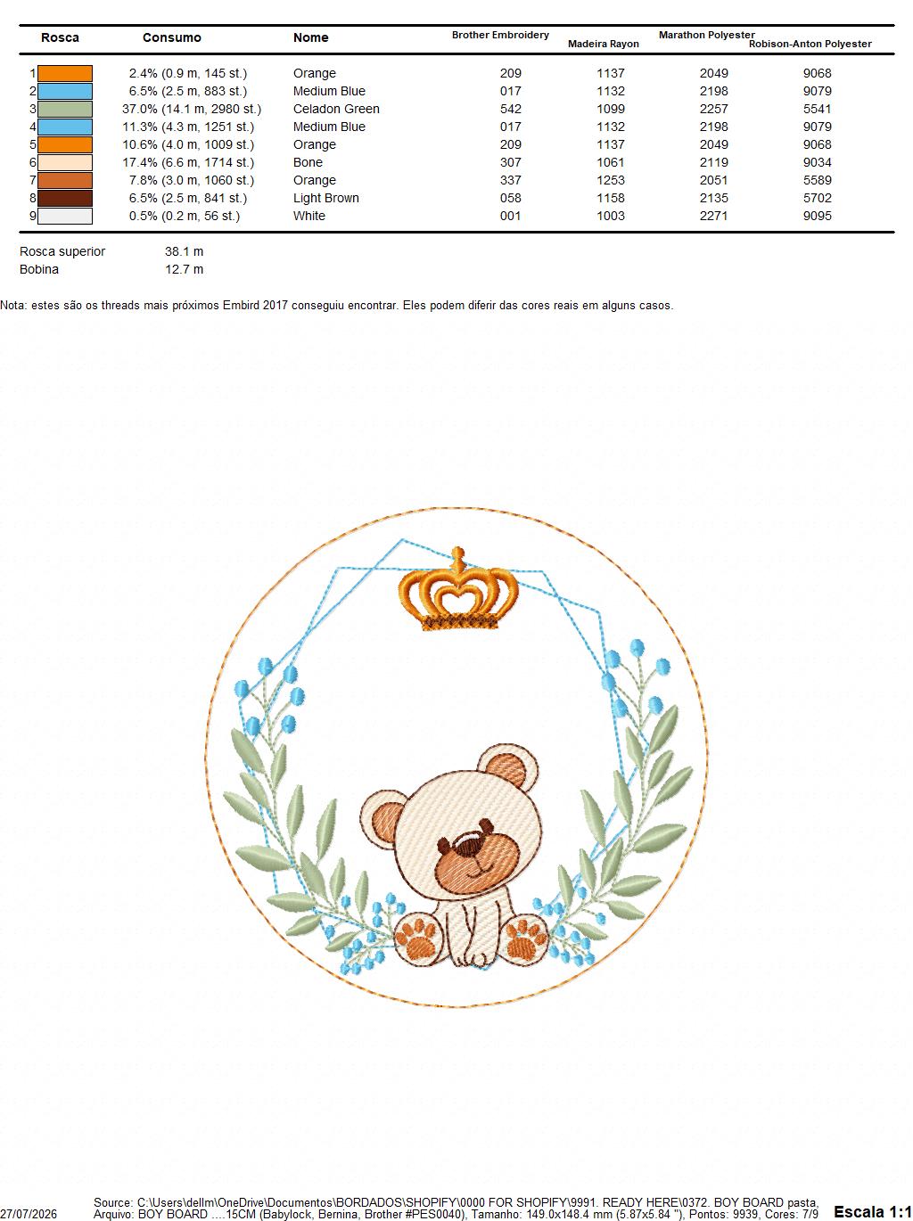 Monogram Frame embroidery design - Boy Birth Announcement machine embroidery pattern - Instant digital download pes jef