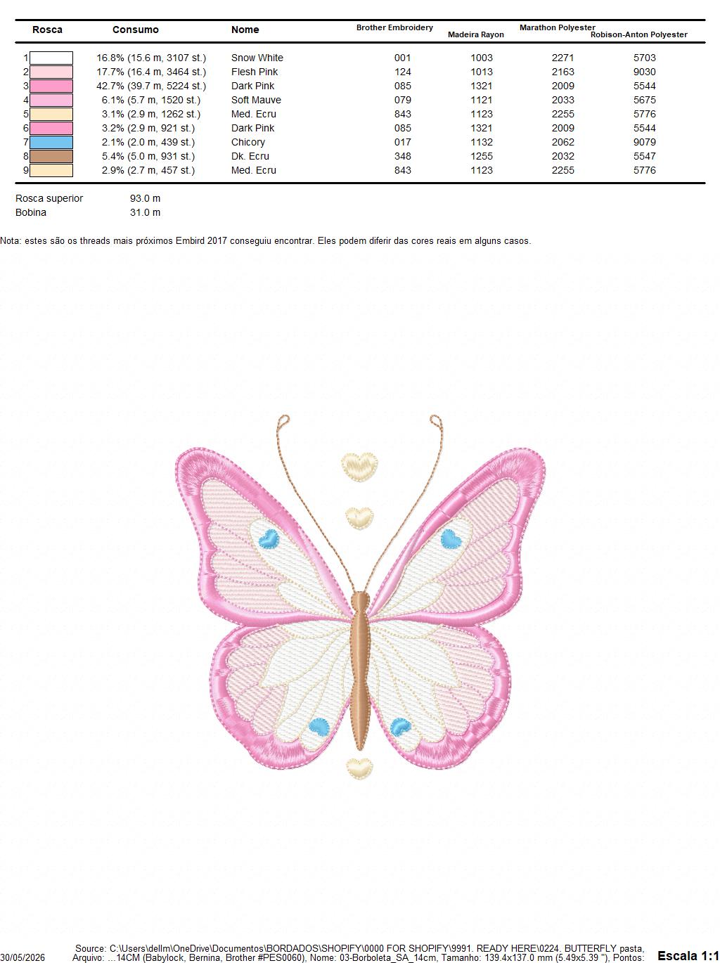 Butterfly embroidery design - Delicate butterfly with flowers machine embroidery pattern - Baby Girl file - Instant digital download pes (Copy) Marcia Embroidery