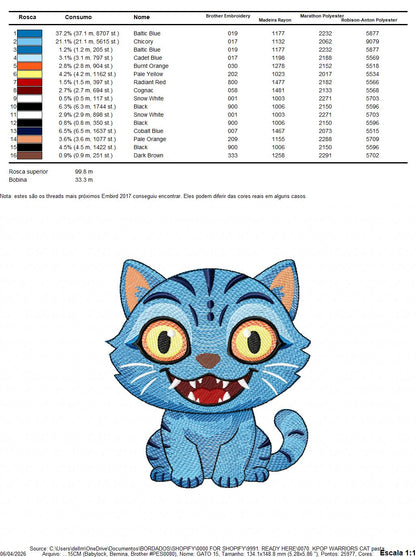 Cat KPop Demon Hunters embroidery design - Kpop Warriors machine embroidery patterns - Baby girl file - Instant digital download (Copy) Marcia Embroidery
