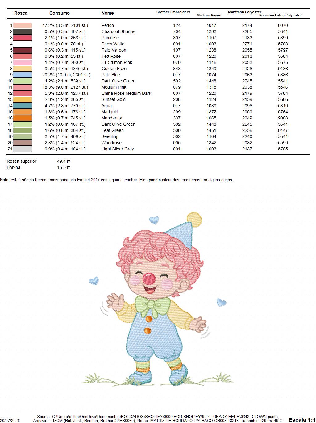 Circus Clown embroidery designs - Boy Clown with funny hat machine embroidery pattern - Baby Boy file - Instant digital download pes jef dst hus