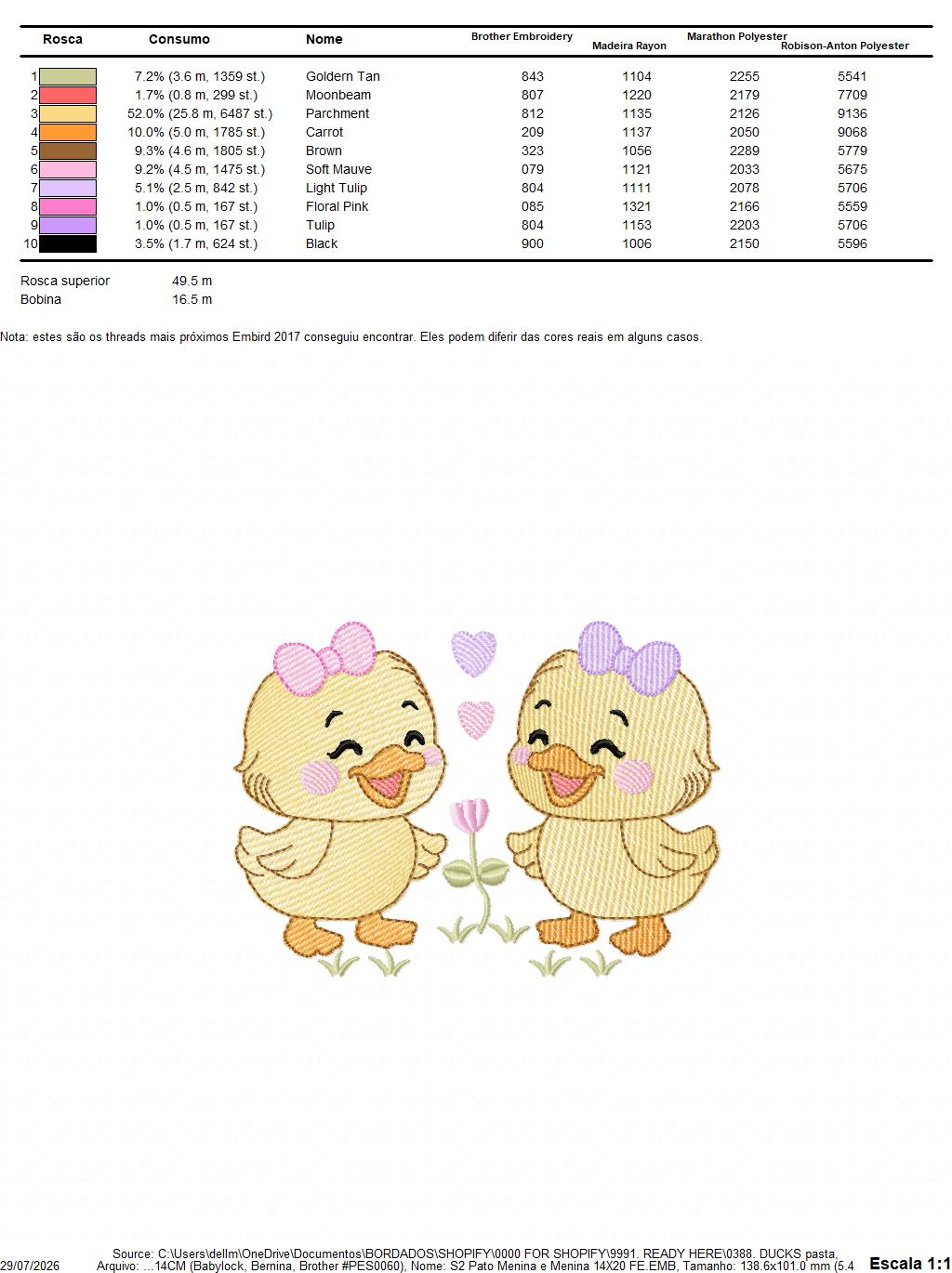 Ducks embroidery design - Lake Water Animals - Baby Girl Sisters Twins machine pattern - Instant digital download pes jef dst