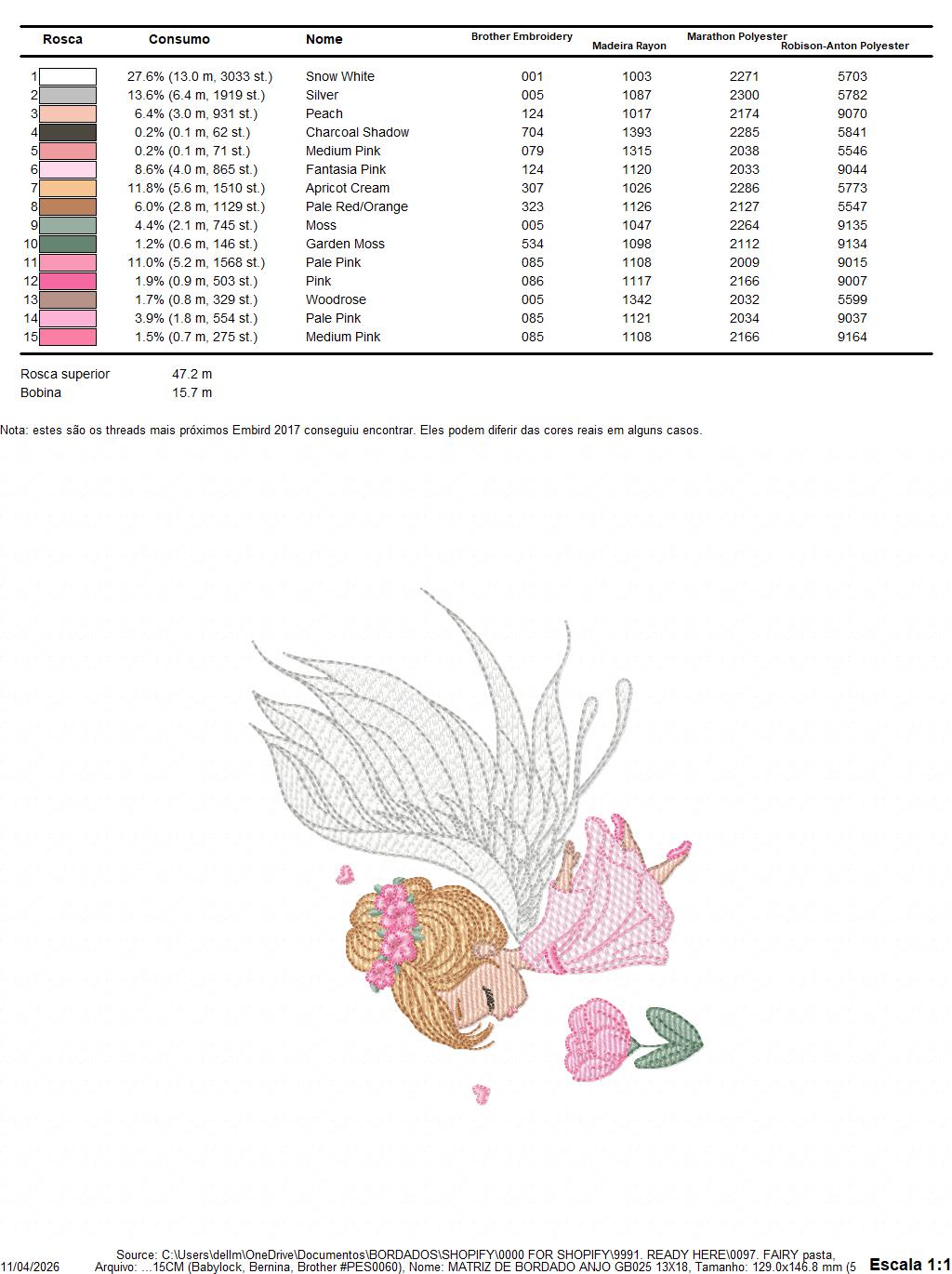 Fairy with curly hair and flower embroidery designs - Baby girl with wings and wand machine pattern - Magical Pixie - Instant download pes (Copy) Marcia Embroidery