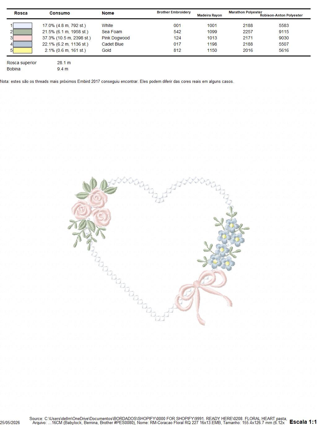 Heart with flowers embroidery designs - Floral heart frame machine embroidery pattern - Baby girl file - Instant digital download pes jef (Copy) Marcia Embroidery