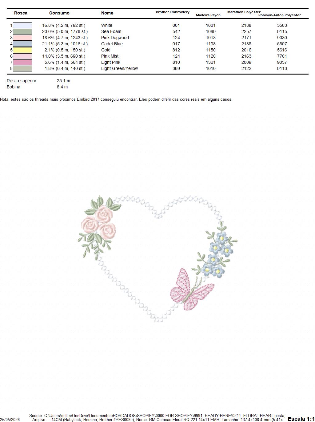 Heart with flowers embroidery designs - Floral heart frame machine embroidery pattern - Baby girl file - Instant digital download pes jef (Copy) (Copy) Marcia Embroidery