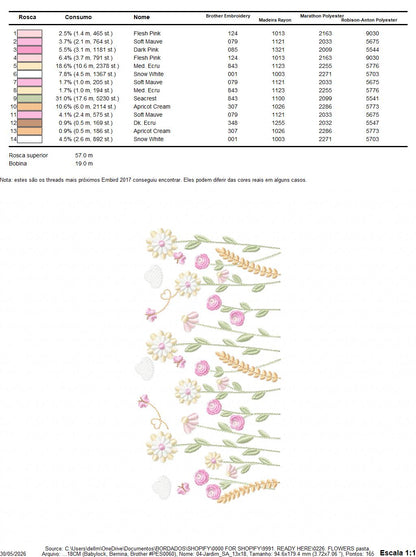 Flower Garden embroidery designs - Flower and Butterfly machine embroidery pattern - Floral bouquet Kitchen Towel - Instant digital download (Copy) Marcia Embroidery