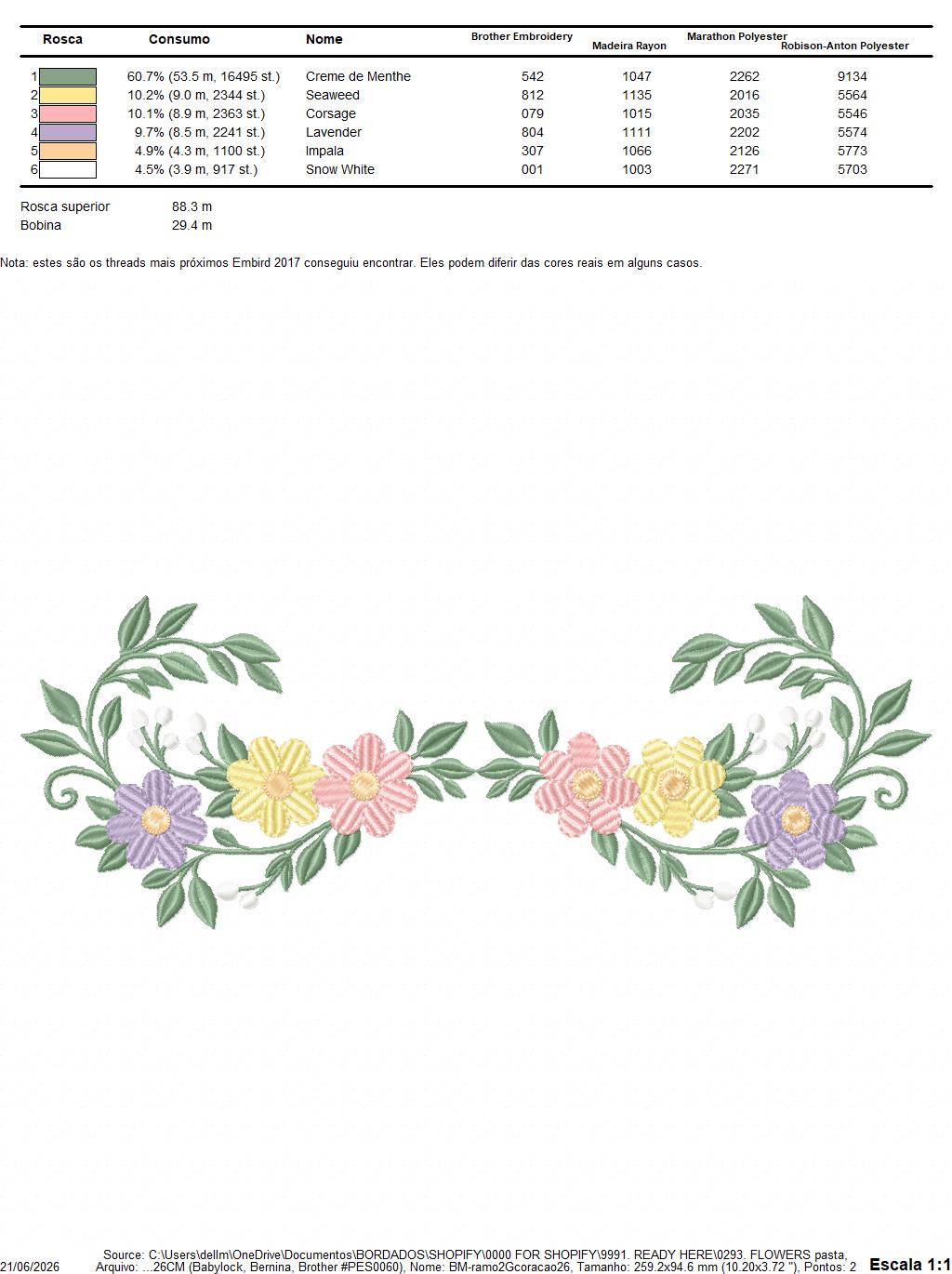 Floral flowers embroidery design - flowers frame machine embroidery pattern - Baby girl file - Instant digital download pes jef (Copy) Marcia Embroidery