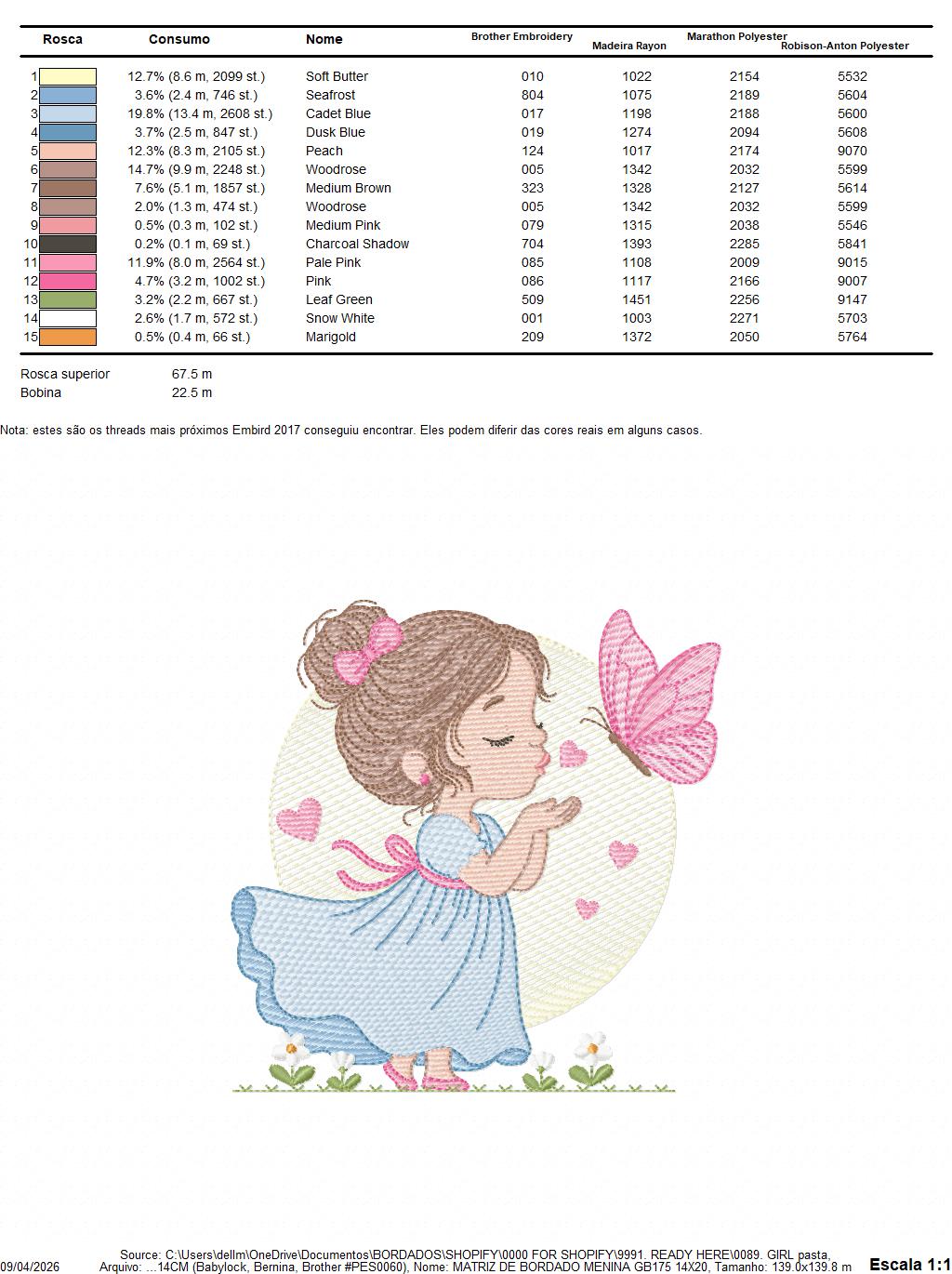 Girl embroidery designs - Flower girl embroidery design machine embroidery pattern - girl with flowers embroidery file butterfly embroidery (Copy) Marcia Embroidery