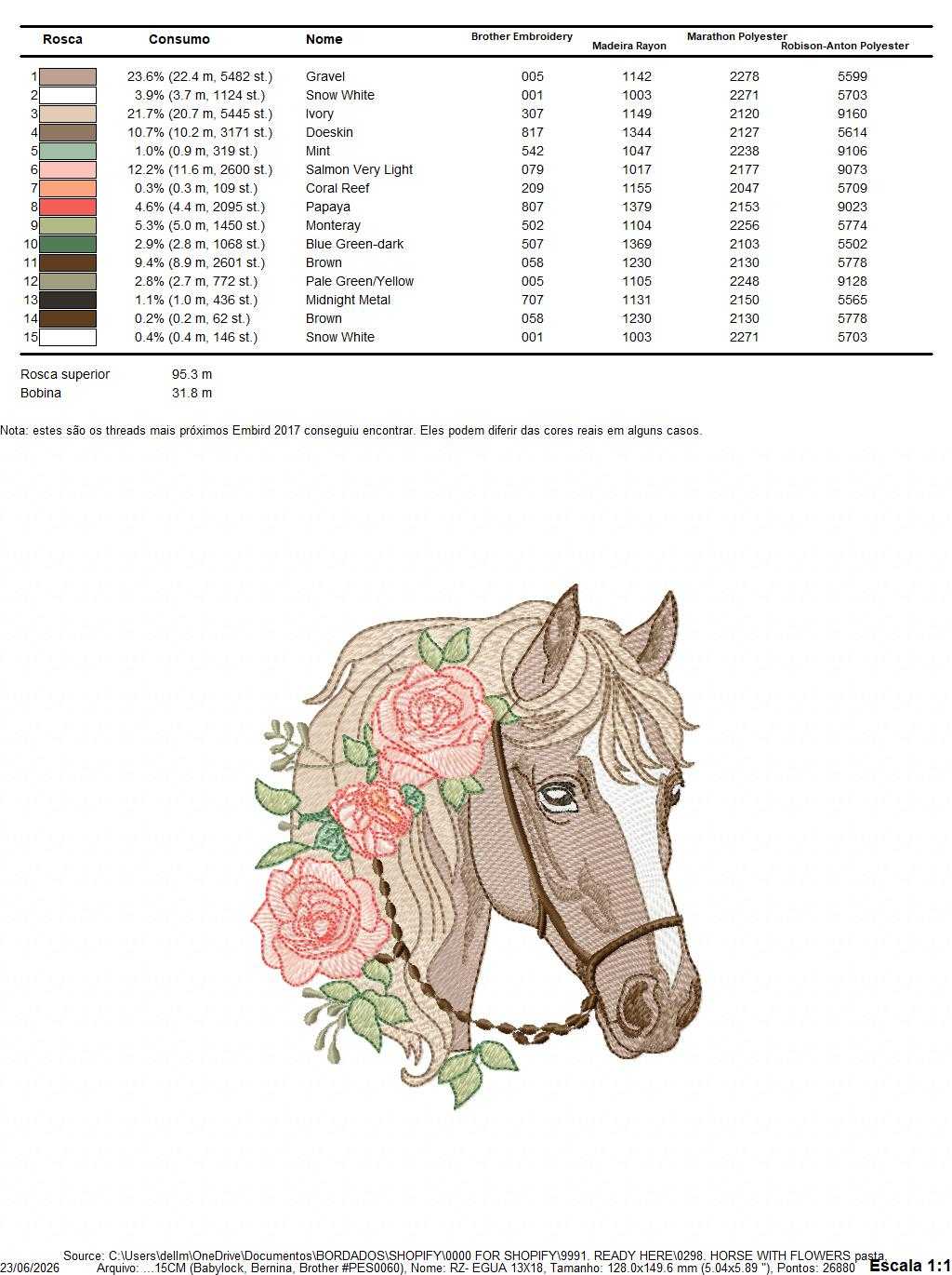 Horse embroidery design - Farm Pony with cowboy hat machine embroidery pattern - Baby Girl Cowgirl horse - Instant digital download pes jef (Copy) Marcia Embroidery