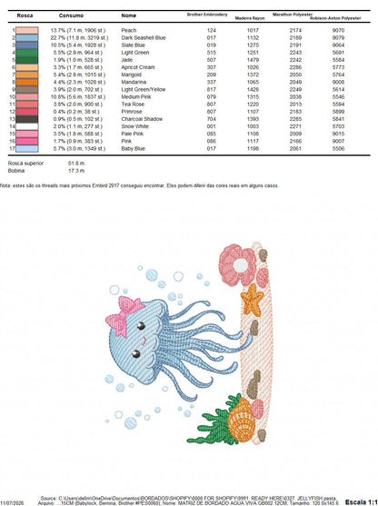 Jellyfish embroidery design - Octopus embroidery designs machine embroidery pattern - Ocean animals embroidery - instant digital download (Copy)