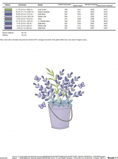 Lavender flowers embroidery design - Flower garden machine embroidery pattern - Floral Kitchen Tea towel - Instant download pes jef (Copy) Marcia Embroidery