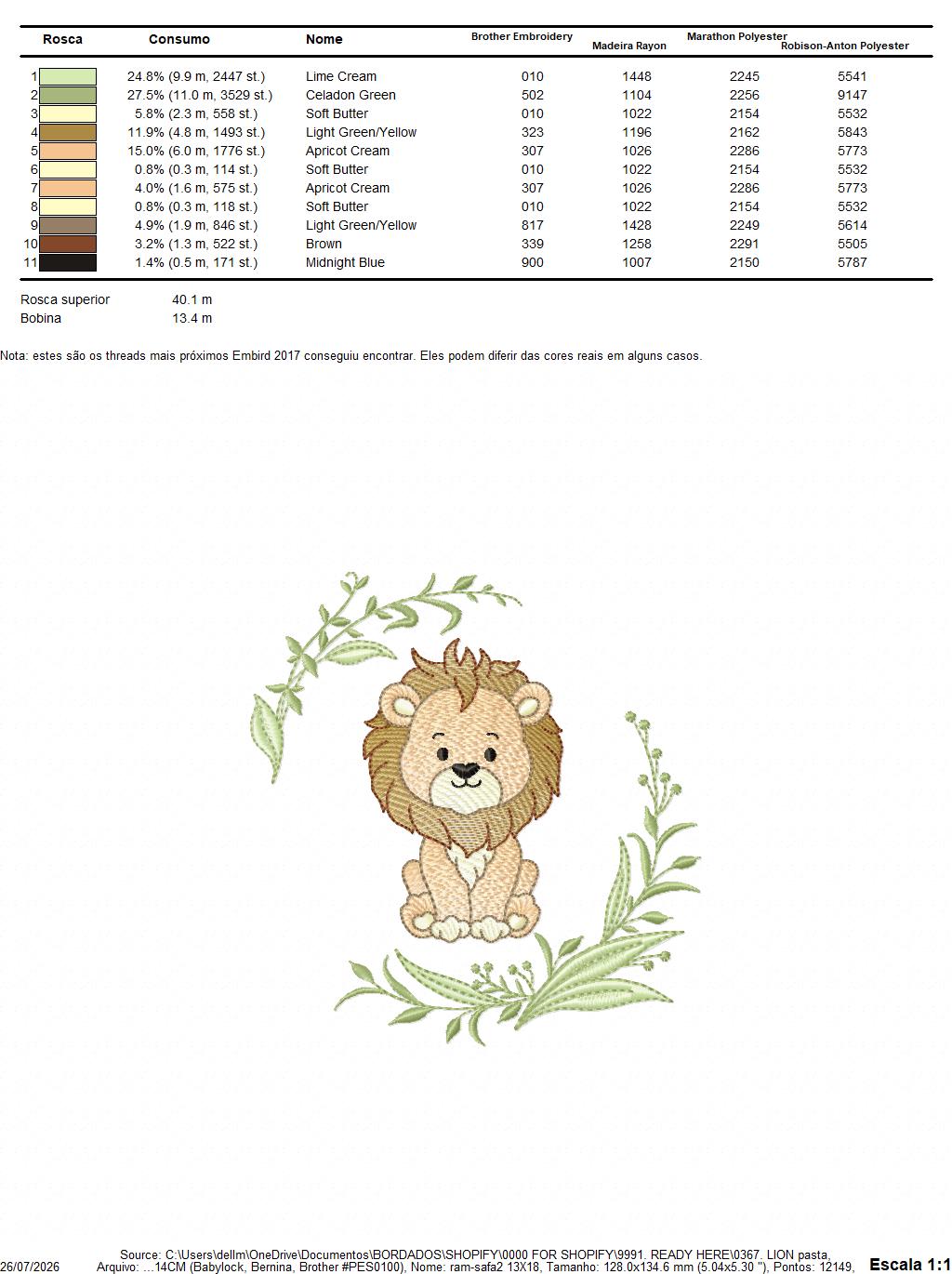 Lion embroidery design - Safari Wild Animal machine embroidery pattern - Instant digital download pes jef dst
