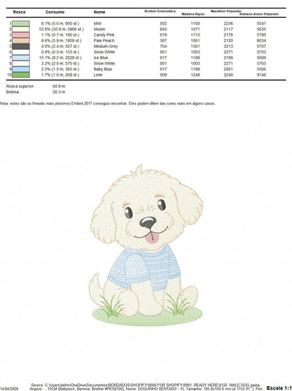 Male Dog embroidery designs - Happy running dog embroidery design machine embroidery pattern - Puppy embroidery file - instant download pes (Copy) (Copy) Marcia Embroidery